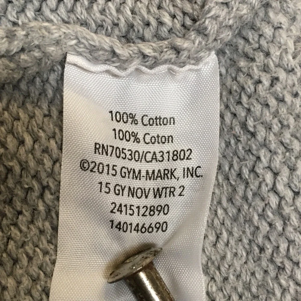 Gymboree Cardigan Sweater Boys Size 4 Grey Fair Isle Shawl Collar Cotton Preppy